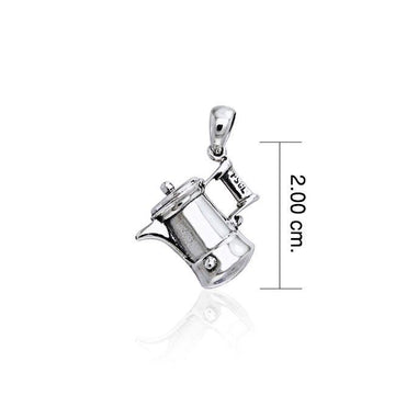Coffee or Teapot Silver Pendant TP349 - Jewelry